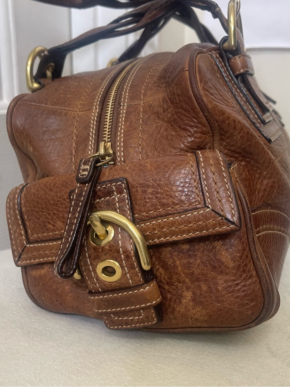 Coach Mia Soho satchel  Brown Leather Braided-Handle Shoulder - Picture 4 of 16